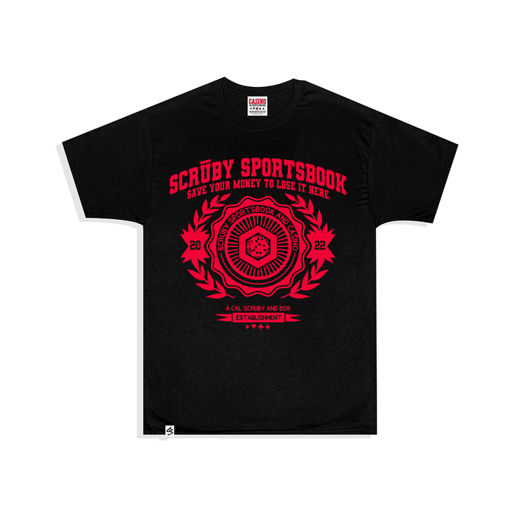 Scruby's SPORTSBOOK BLACK TEE – Cal Scruby | Official Store
